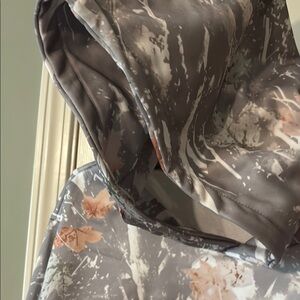 Gray and Pink Camouflage long sleeve Hoodie with front pocket